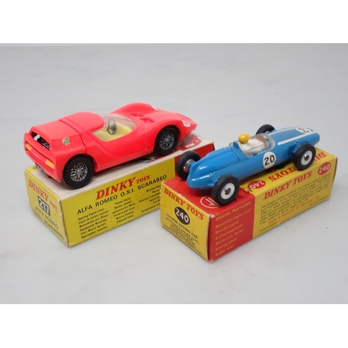 209 - A boxed Dinky Toys No.240 Cooper Racing Car and a boxed No.217 Alfa Romeo Scarabeo