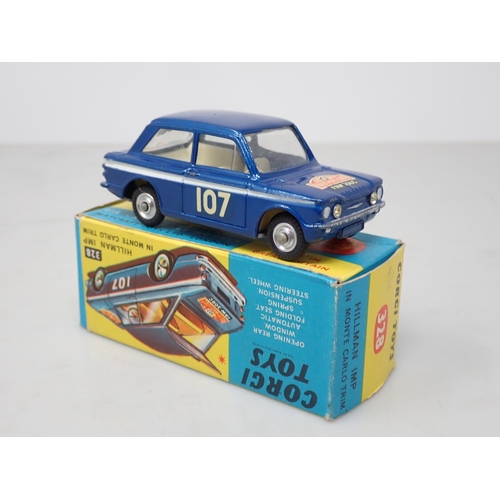 214 - A boxed Corgi Toys No.328 Hillman Imp in Monte Carlo trim