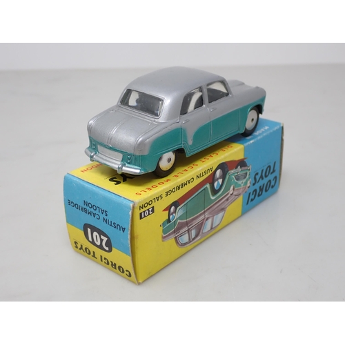 222 - A boxed Corgi Toys No.201 Austin Cambridge Saloon