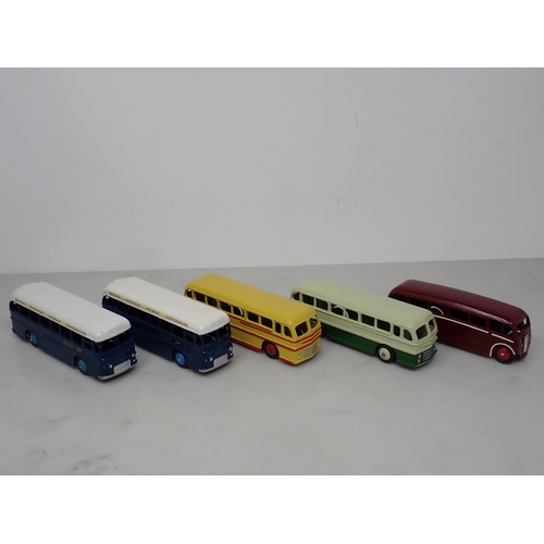 240 - Ten repainted Dinky Toys Coaches including Observation Coach, Streamlined Coaches and B.O.A.C. Coach... 