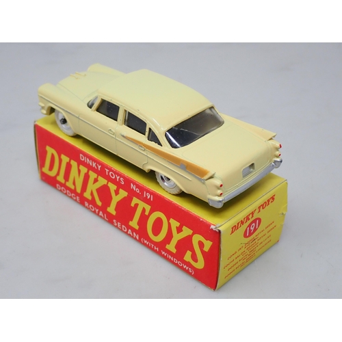 259 - A boxed Dinky Toys No.191 cream Dodge Royal Sedan