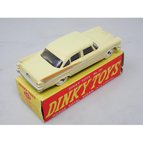 259 - A boxed Dinky Toys No.191 cream Dodge Royal Sedan