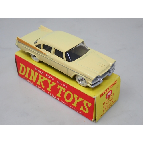 259 - A boxed Dinky Toys No.191 cream Dodge Royal Sedan