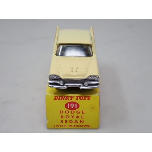 259 - A boxed Dinky Toys No.191 cream Dodge Royal Sedan