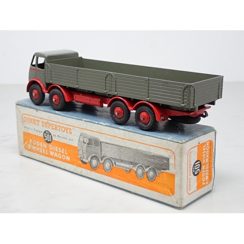 262 - A boxed Dinky Toys No.501 grey and red Foden 8-wheel Wagon