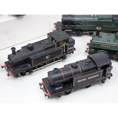 281 - Seven unboxed 00 gauge Tank Locomotives including Hornby Prairie Tank, G.W.R. Pannier Tanks and a Ho... 