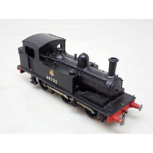 289 - A boxed kit built 00 gauge Nu-Cast B.R. early crest J72 0-6-0T No.68702 fitted with flywheel motor