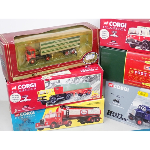 310 - ***WITHDRAWN***A box of boxed Corgi Heavy Haulage and other diecast Models