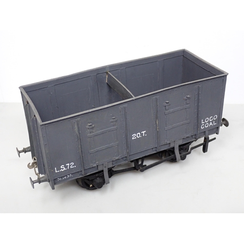 312 - Eleven scratch built 0 gauge open Coal Wagons in M.L livery