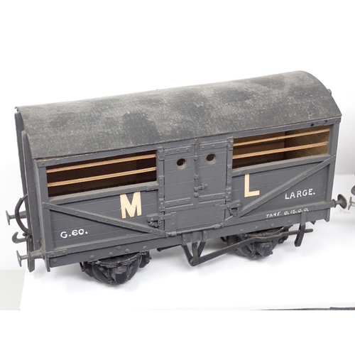 313 - Ten scratch built 0 gauge Wagons and Brake Vans