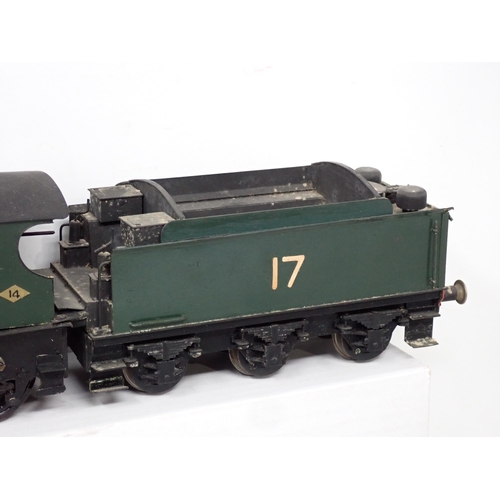 317 - Three scratch built 0 gauge clockwork Locomotives including 4-6-2, 4-6-0 'Mammoth' and 4-4-0