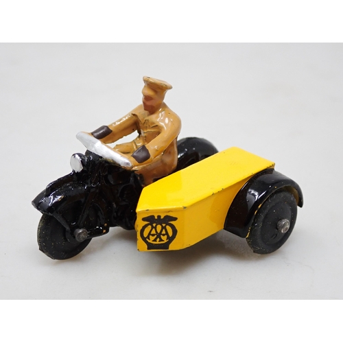 343 - A Dinky Toys No.270 A.A. Motor Cycle Patrol Trade Box containing one model