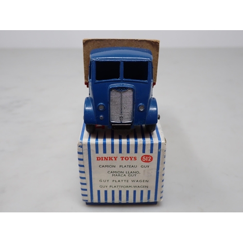 344 - A boxed Dinky Toys No.512 blue and red Guy Flat Truck