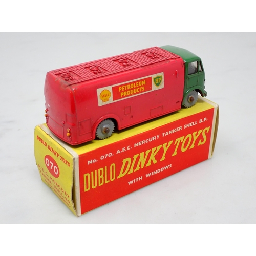 346 - A boxed Dublo Dinky Toys No.070 Mercury Shell Tanker