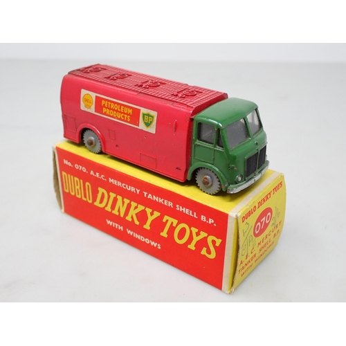 346 - A boxed Dublo Dinky Toys No.070 Mercury Shell Tanker