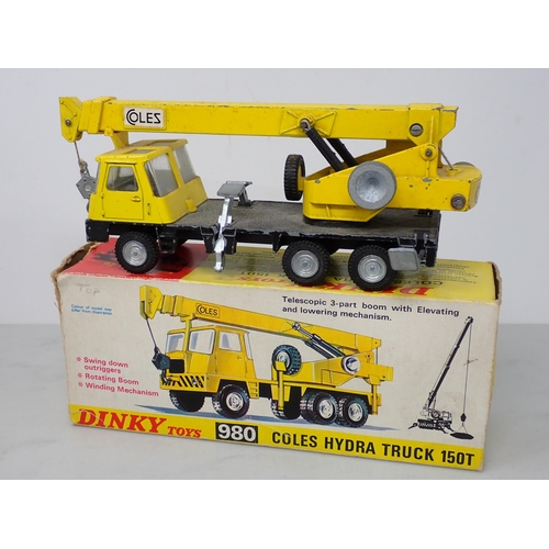 347 - A boxed Dinky Toys No.449 Johnston Road Sweeper and a boxed No.980 Coles Hydra Truck 150T