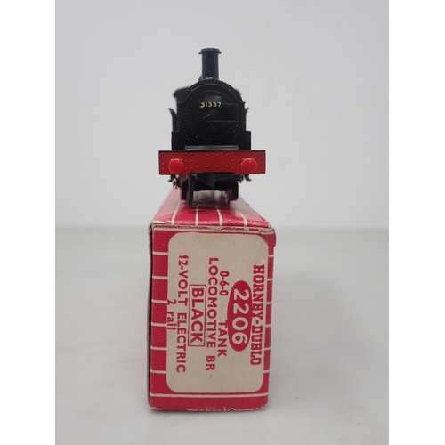 38 - Hornby-Dublo rare 2206 0-6-0 Tank, red plastic buffers, mint, boxed with literature
The black tank i... 