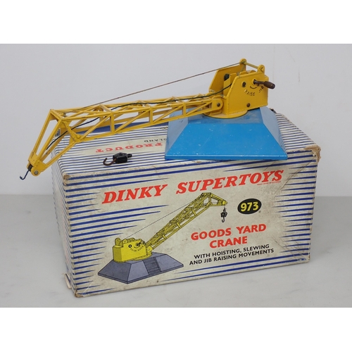 381 - A boxed Dinky Toys No.963 Road Grader (box plastic damaged) and a boxed No.973 Goods Yard Crane