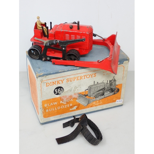 386 - A boxed Dinky Toys No.439 Ford D800 Snow Ploght, a Dinky Toys No.561 Blaw Knox Bulldozer, a Corgi To... 