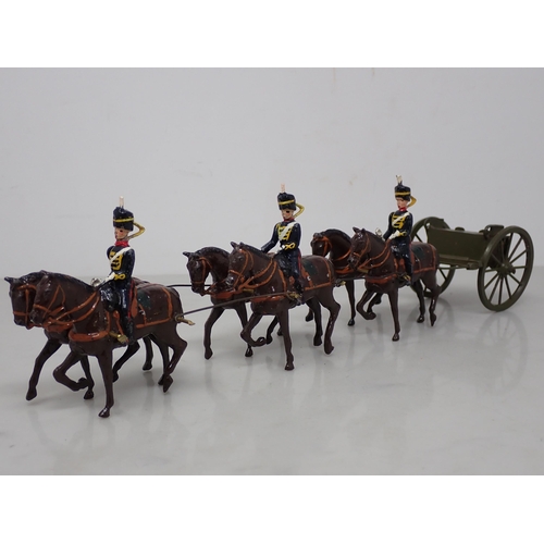 404 - A Britains Royal Horse Artillery with Limber and Gun