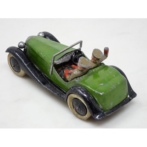 407 - A Britains No.1448 Army Staff Car, green with black wings