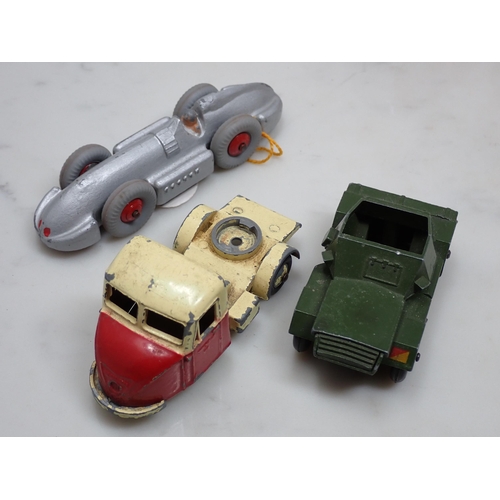 409 - A Tray of unboxed, play worn Dinky and Corgi Toys including Observation Coach, Big Bedford Lorry, Gu... 