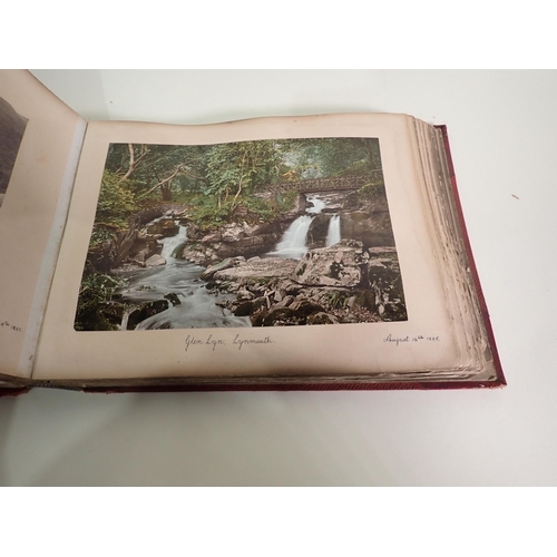 501 - A late 19th/early 20th Century Photograph Album, views in Tunbridge Wells, Kent, Doone Valley, Lynto... 