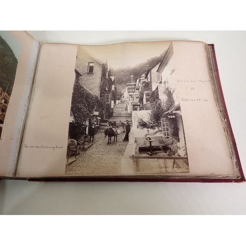 501 - A late 19th/early 20th Century Photograph Album, views in Tunbridge Wells, Kent, Doone Valley, Lynto... 