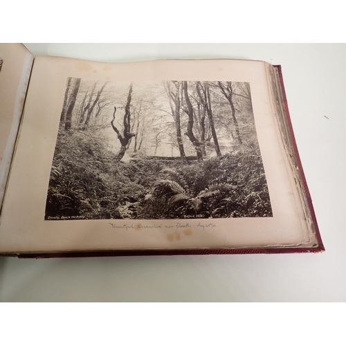 501 - A late 19th/early 20th Century Photograph Album, views in Tunbridge Wells, Kent, Doone Valley, Lynto... 