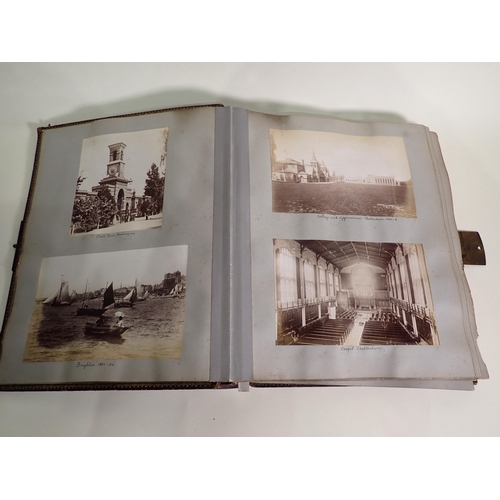 503 - A Victorian Photograph Album with views of London Bridge, other London landmarks, York, Scarborough,... 