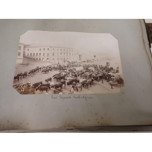 503 - A Victorian Photograph Album with views of London Bridge, other London landmarks, York, Scarborough,... 