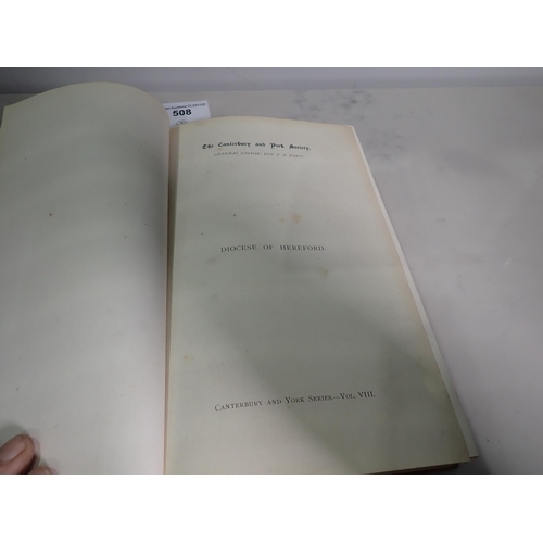 508 - CHAPMAN D.R., Hereford, Herefordshire and The Wye, illustrated Alfred Watkins, pub Jakeman and Carve... 