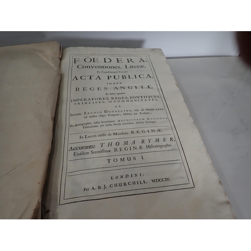 532 - FOEDERA Conventiones, Literae Acta Publica, inter Reges Angliae, Thoma Rymer, pub London 1706-1710, ... 