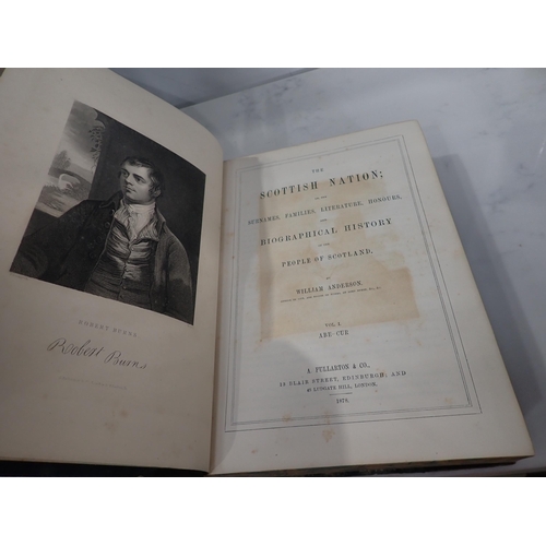 533 - ANDERSON William, The Scottish Nation, biographical history of the People of Scotland, 3 vols and WI... 