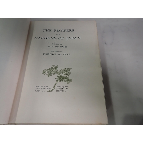 571 - CANE Florence Du, The Flowers and Gardens of Japan, pub Adam & Black, 1908, illus Ella Du Cave, THEO... 