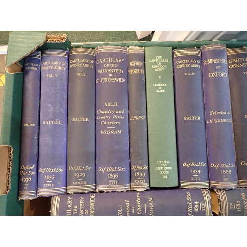 575 - Box: Eighteen various Oxford Historical Society volumes