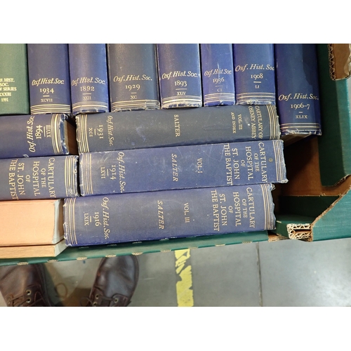 575 - Box: Eighteen various Oxford Historical Society volumes