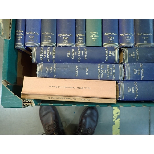 575 - Box: Eighteen various Oxford Historical Society volumes