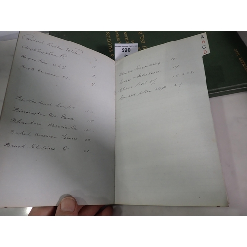 590 - MS book with writings and details of Hereford Churches, a volume on Hope-under-Dinmore Church Manor ... 