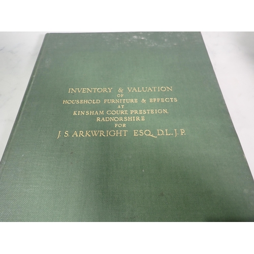 590 - MS book with writings and details of Hereford Churches, a volume on Hope-under-Dinmore Church Manor ... 