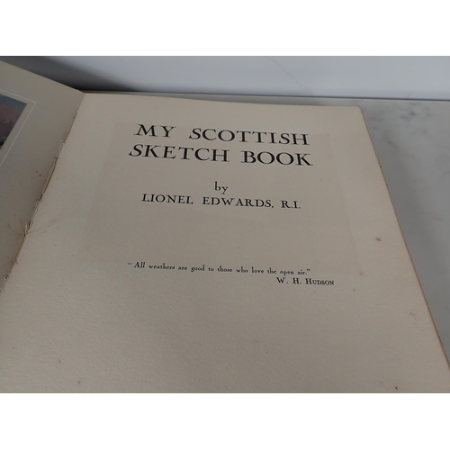 606 - LIONEL EDWARDS, My Scottish Sketch Book, pub Country Life, 1929, with d.w., Reminiscences of A Sport... 