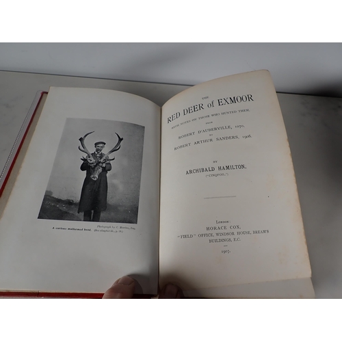 609 - HAMIILTON Archibald, The Red Deer of Exmoor, pub London 1907, JEFFERIES Richard, Red Deer, pub Longm... 