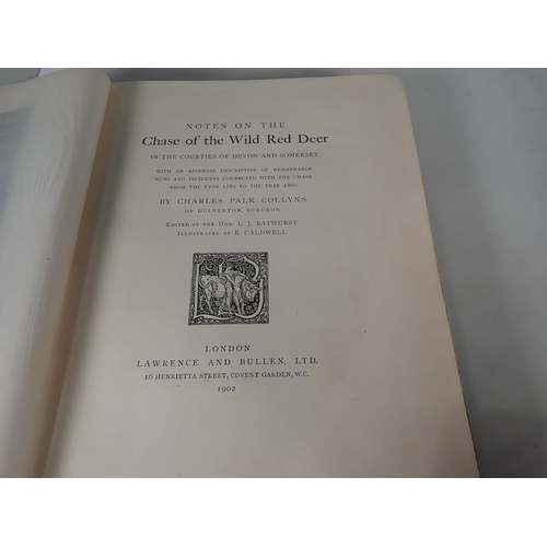 610 - COLLYNS Charles Palk, Notes on the Chase of the Red Deer in the Counties of Devon and Somerset, pub ... 