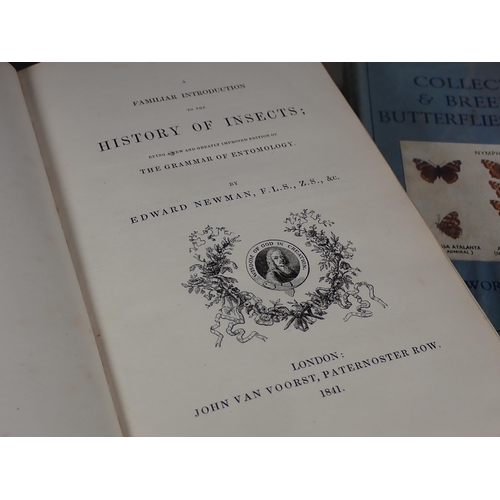 645 - Nine Books on Entomology and Lepidoptery including Newman, Edward; A Familiar Introduction to the Hi... 