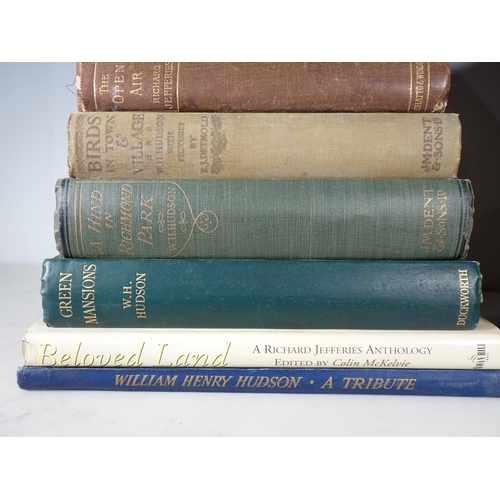 658 - A box of Books including W.H. Hudson and Richard Jeffries including 'Hudson- A Tribute', 'Richard Je... 