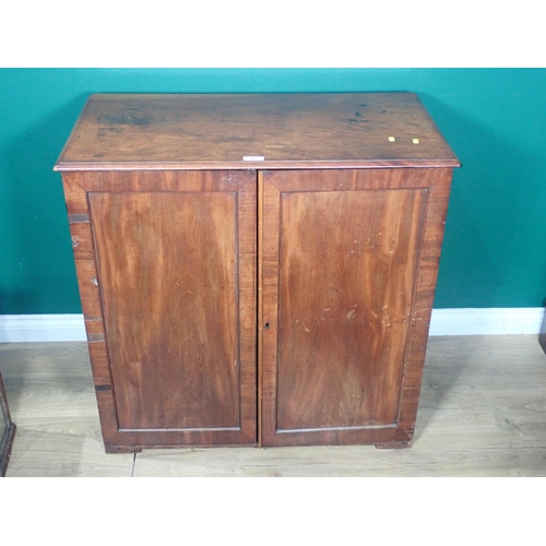 667 - A Victorian mahogany Lepidopterist's Cabinet by Watkins and Doncaster fitted pair of cupboard doors ... 