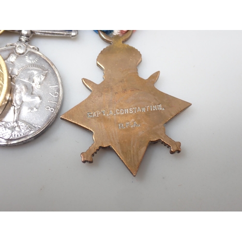 712 - A Group of Medals comprising 1914-15 Star, War Medal, Defence Medal, Territorial Efficiency Decorati... 