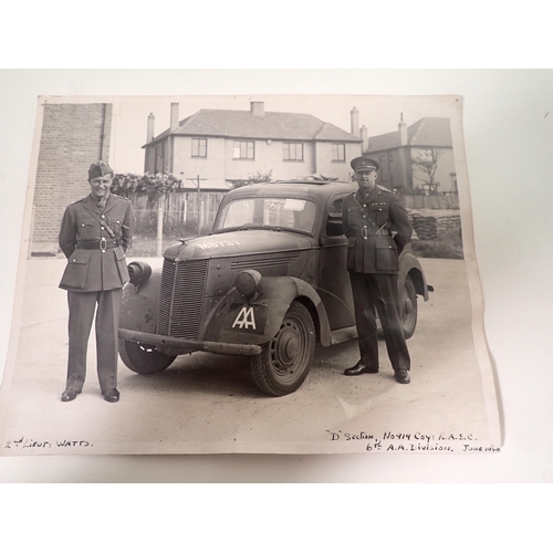 736 - A Collection of WWII Memorabilia relating to Percival David Gibson, RASC, No 131L66, including a let... 