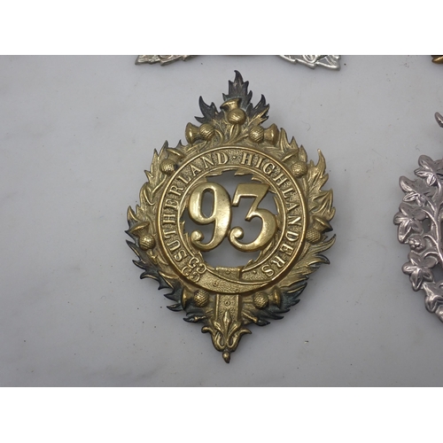 737A - Two Argyll & Sutherland Highlanders Cap Badges, a 93rd Sutherland Highlanders Cap Badge and another ... 