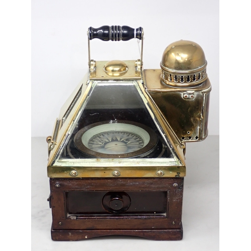 746 - A Pattern 20 Boat Compass by E. Dent c.1900, the compass card contained within the liquid filled gim... 